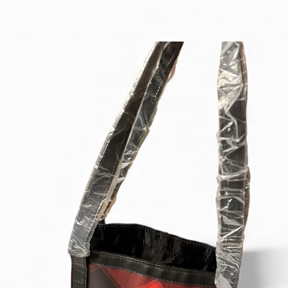 Victoria's Secret Red Black Checkered Tote Bag - Picture 4 of 7